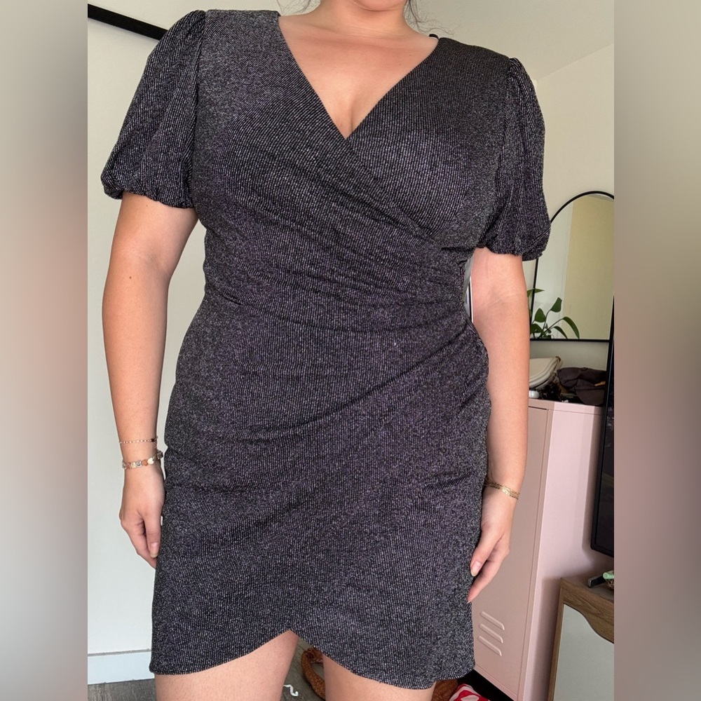 Glitter thread Midi Dress